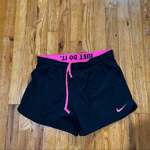Nike dry-fit running short, black with pink details